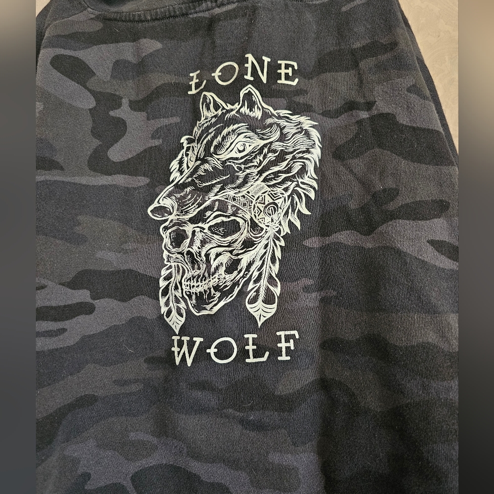 Lone Wolf Camouflage Hoodie